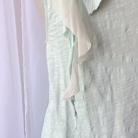 Vanessa Virginia Anthropologie Mint Ruffled Tank M - Picture 8 of 9